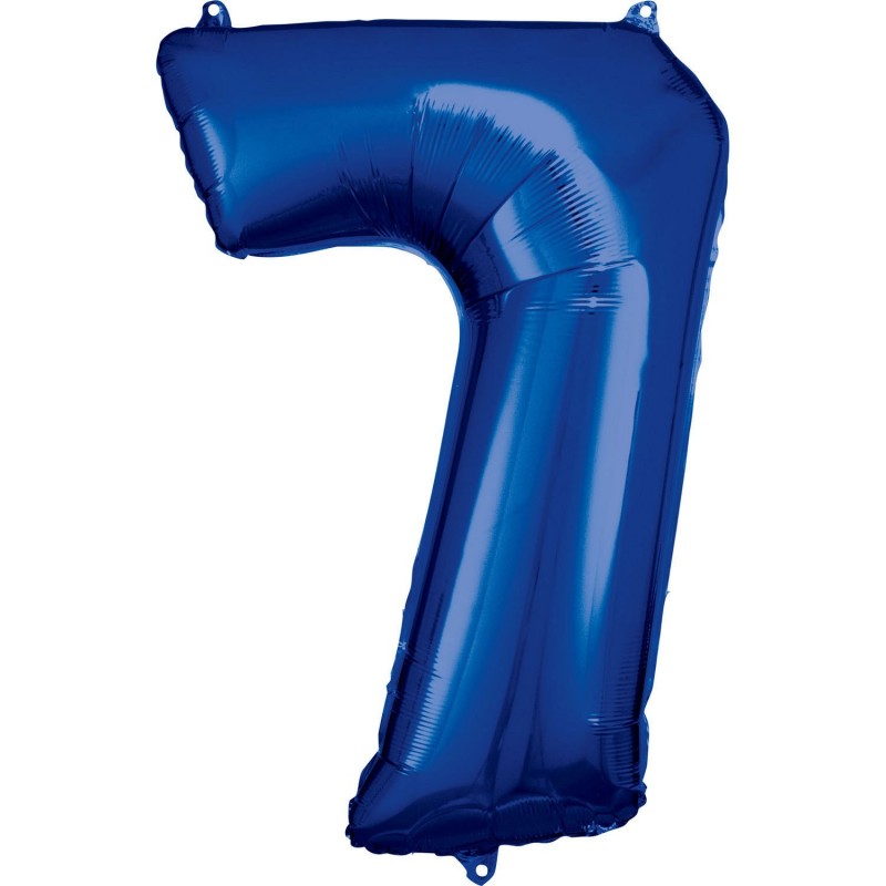 Folinis balionas "Skaičius 7"/mėlynas (34" 86 cm.)