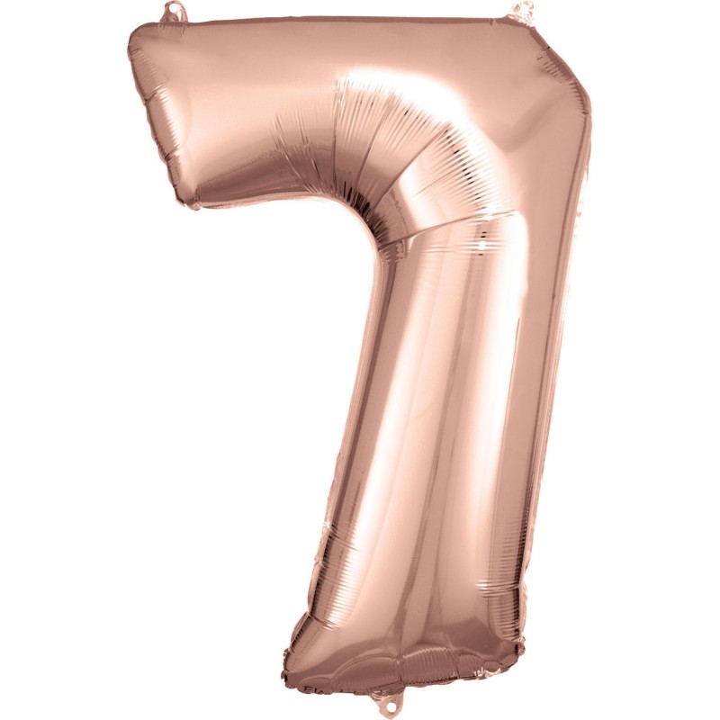 Folinis balionas "Skaičius 7"/Rose Gold (34" 86 cm)