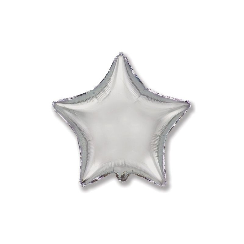 Folinis balionas "Žvaigždė"/sidabrinė 48 cm.