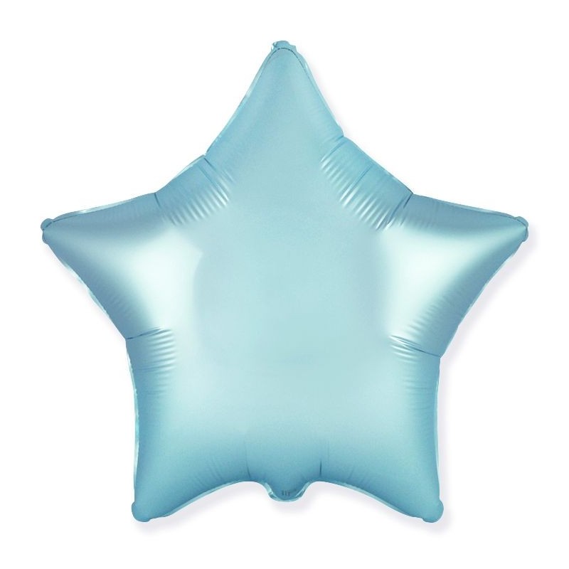 Folinis balionas "Žvaigždė"/satin pastel blue 48 cm.