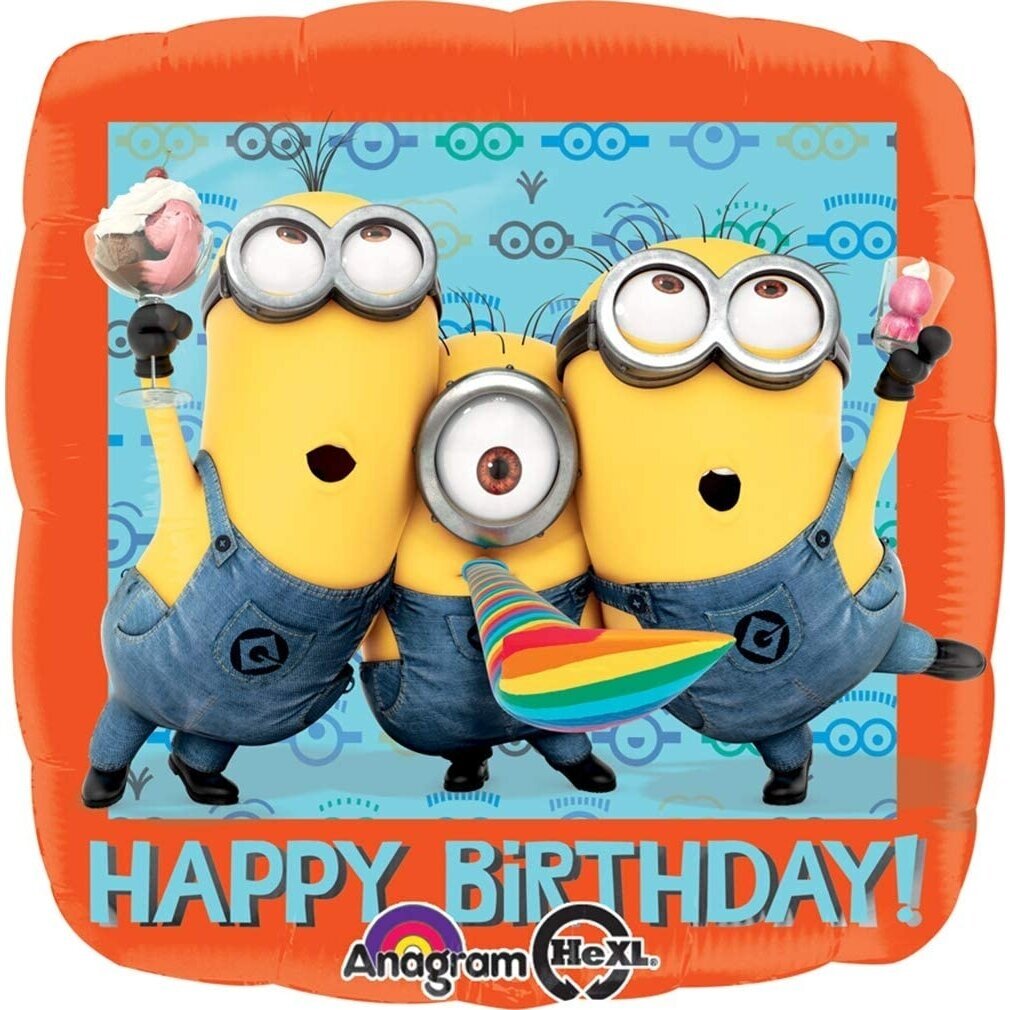 Folinis balionas ''Pakalikai Happy Birthday'' 43 cm