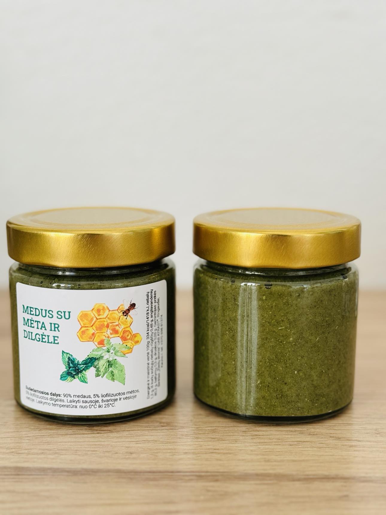 Medus su mėta ir dilgėle 220 ml