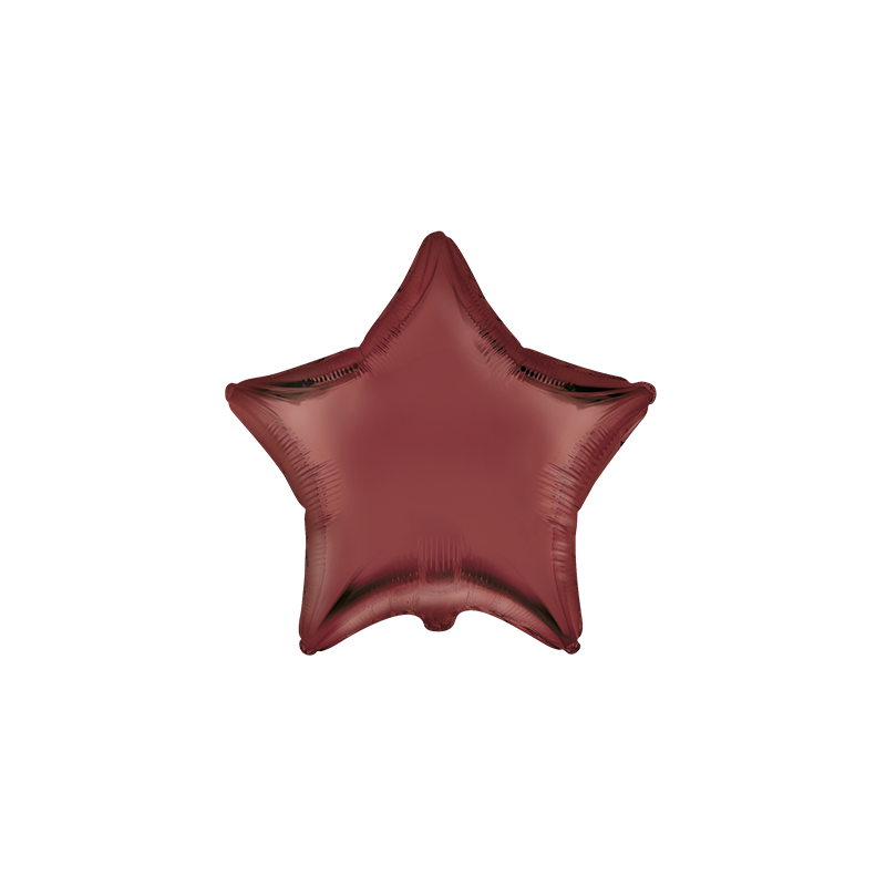 Folinis balionas "Žvaigždė"/vyno roibos spalva 48 cm