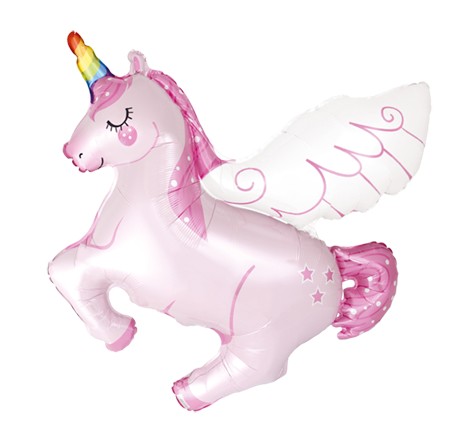 Folinis balionas ''Rožinis vienaragis''100 cm